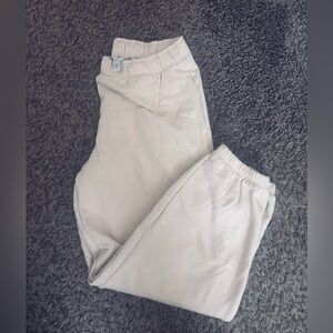 Women’s Athleta Cream Jogger Pants Size L (worn once)